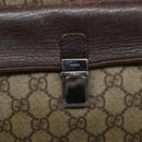 GUCCI GG Supreme Clutch Bag PVC Beige Silver 108844 Auth 137718-16