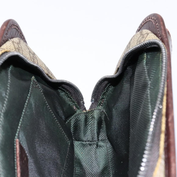 GUCCI GG Supreme Clutch Bag PVC Beige Silver 108844 Auth 137718