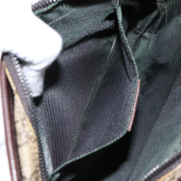 GUCCI GG Supreme Clutch Bag PVC Beige Silver 108844 Auth 137718