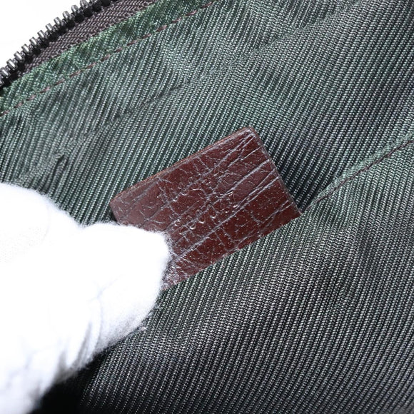 GUCCI GG Supreme Clutch Bag PVC Beige Silver 108844 Auth 137718