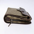 GUCCI GG Supreme Clutch Bag PVC Beige Silver 108844 Auth 137718-4