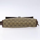 GUCCI GG Supreme Clutch Bag PVC Beige Silver 108844 Auth 137718-9