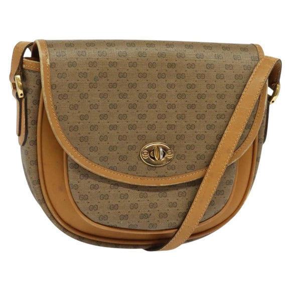 GUCCI Micro GG Supreme Shoulder Bag PVC Beige Gold 001 58 0930 Auth 137729