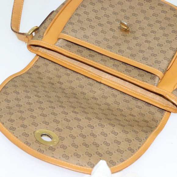 GUCCI Micro GG Supreme Shoulder Bag PVC Beige Gold 001 58 0930 Auth 137729