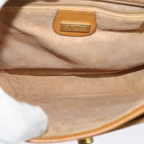 GUCCI Micro GG Supreme Shoulder Bag PVC Beige Gold 001 58 0930 Auth 137729