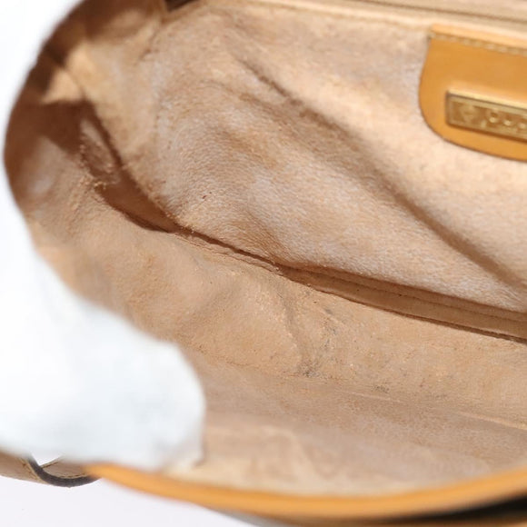 GUCCI Micro GG Supreme Shoulder Bag PVC Beige Gold 001 58 0930 Auth 137729