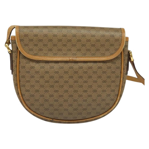 GUCCI Micro GG Supreme Shoulder Bag PVC Beige Gold 001 58 0930 Auth 137729