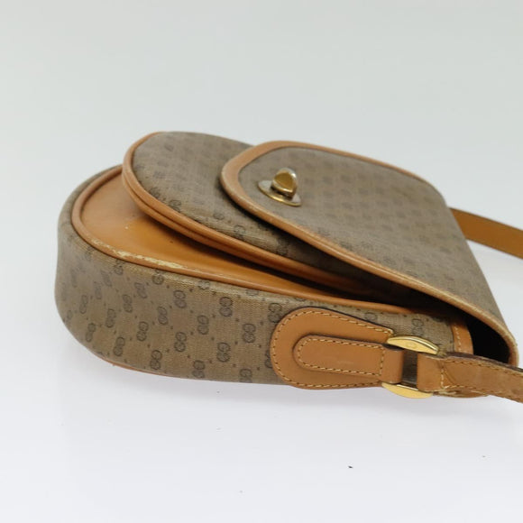 GUCCI Micro GG Supreme Shoulder Bag PVC Beige Gold 001 58 0930 Auth 137729