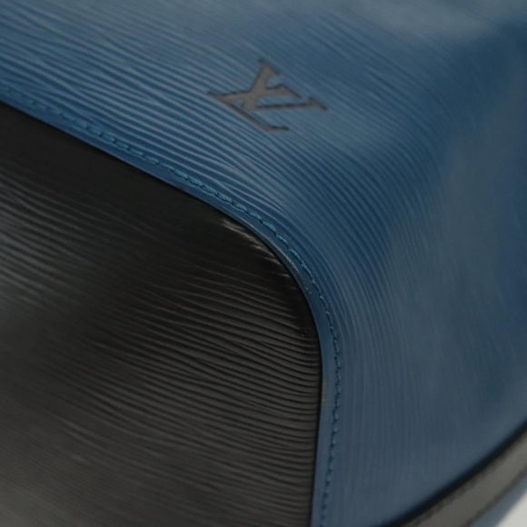 LOUIS VUITTON Epi Petit Noe Shoulder Bag Bicolor Black Blue M44152 Auth 137735