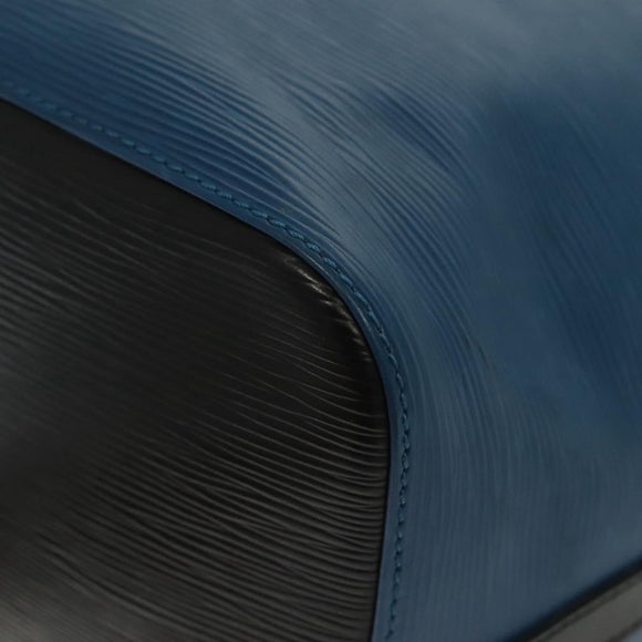 LOUIS VUITTON Epi Petit Noe Shoulder Bag Bicolor Black Blue M44152 Auth 137735