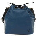 LOUIS VUITTON Epi Petit Noe Shoulder Bag Bicolor Black Blue M44152 Auth 137735-13