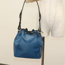LOUIS VUITTON Epi Petit Noe Shoulder Bag Bicolor Black Blue M44152 Auth 137735-21
