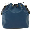 LOUIS VUITTON Epi Petit Noe Shoulder Bag Bicolor Black Blue M44152 Auth 137735-2