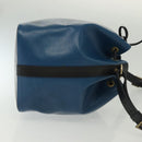 LOUIS VUITTON Epi Petit Noe Shoulder Bag Bicolor Black Blue M44152 Auth 137735-3