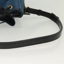 LOUIS VUITTON Epi Petit Noe Shoulder Bag Bicolor Black Blue M44152 Auth 137735-8