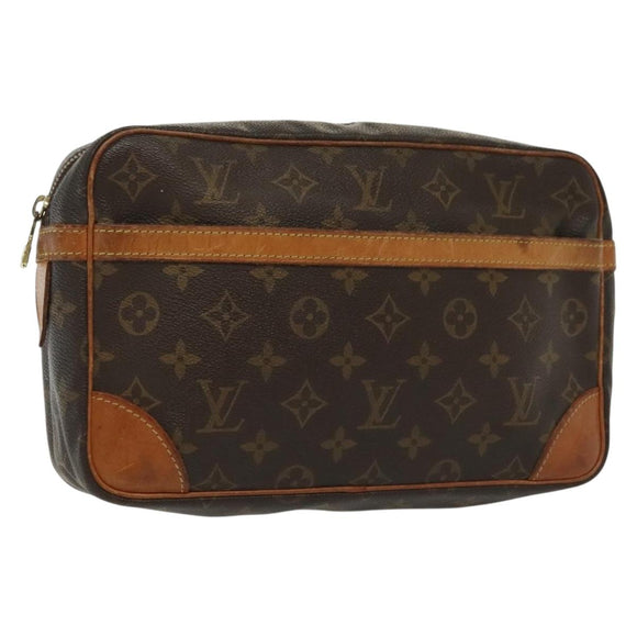 LOUIS VUITTON Monogram Compiegne 28 Clutch Bag M51845 LV Auth 137738