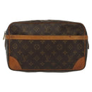 LOUIS VUITTON Monogram Compiegne 28 Clutch Bag M51845 LV Auth 137738-13