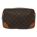 LOUIS VUITTON Monogram Compiegne 28 Clutch Bag M51845 LV Auth 137738-2