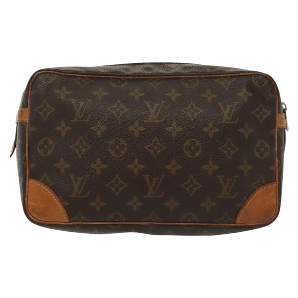 LOUIS VUITTON Monogram Compiegne 28 Clutch Bag M51845 LV Auth 137738