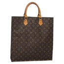 LOUIS VUITTON Monogram Sac Plat Hand Bag M51140 LV Auth 137740-1