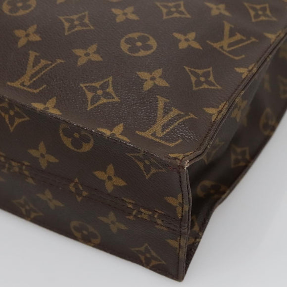 LOUIS VUITTON Monogram Sac Plat Hand Bag M51140 LV Auth 137740