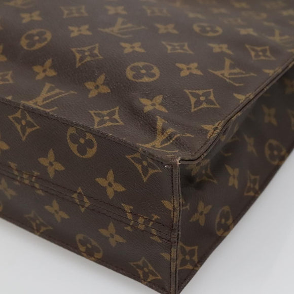 LOUIS VUITTON Monogram Sac Plat Hand Bag M51140 LV Auth 137740