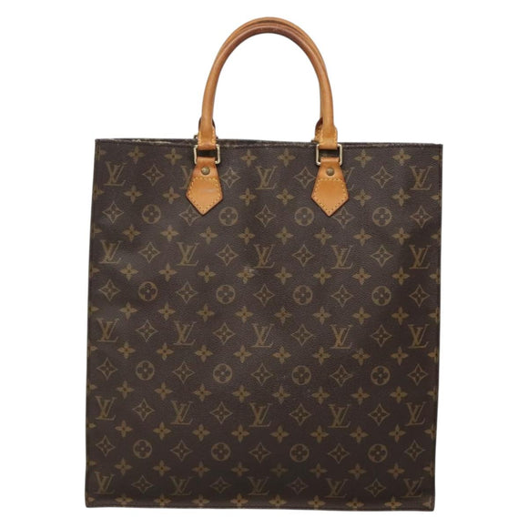 LOUIS VUITTON Monogram Sac Plat Hand Bag M51140 LV Auth 137740