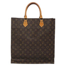 LOUIS VUITTON Monogram Sac Plat Hand Bag M51140 LV Auth 137740-2