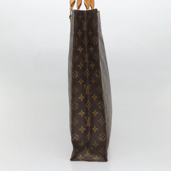 LOUIS VUITTON Monogram Sac Plat Hand Bag M51140 LV Auth 137740