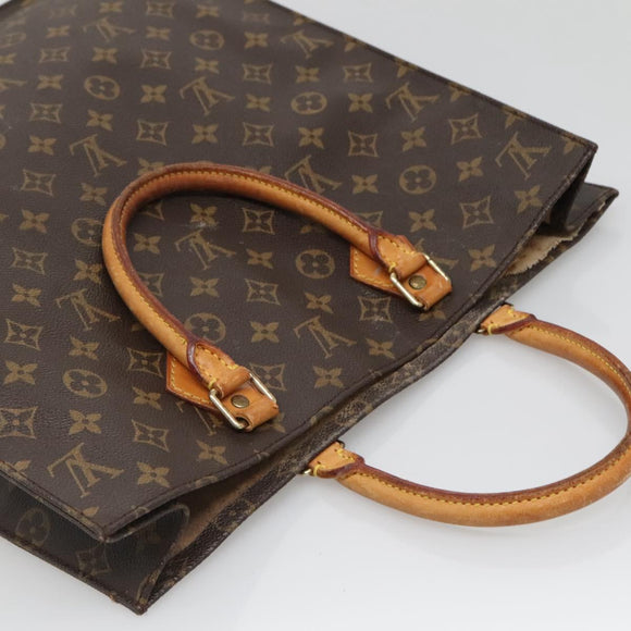 LOUIS VUITTON Monogram Sac Plat Hand Bag M51140 LV Auth 137740