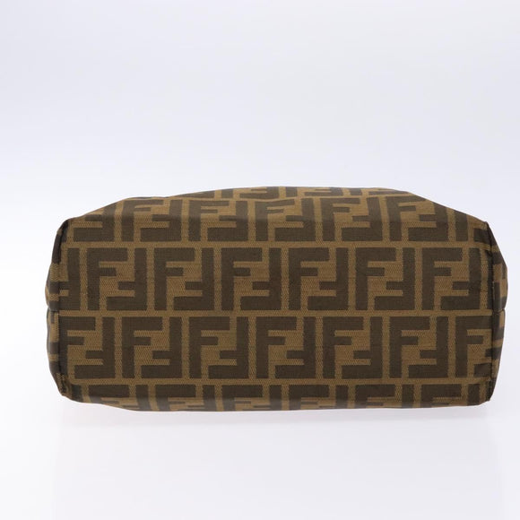 FENDI Zucca Canvas Tote Bag Black Brown Auth 137741