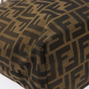FENDI Zucca Canvas Tote Bag Black Brown Auth 137741-16