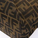 FENDI Zucca Canvas Tote Bag Black Brown Auth 137741-17