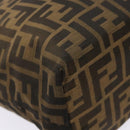 FENDI Zucca Canvas Tote Bag Black Brown Auth 137741-18