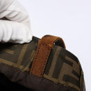 FENDI Zucca Canvas Tote Bag Black Brown Auth 137741-10