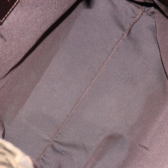 FENDI Zucca Canvas Tote Bag Black Brown Auth 137741
