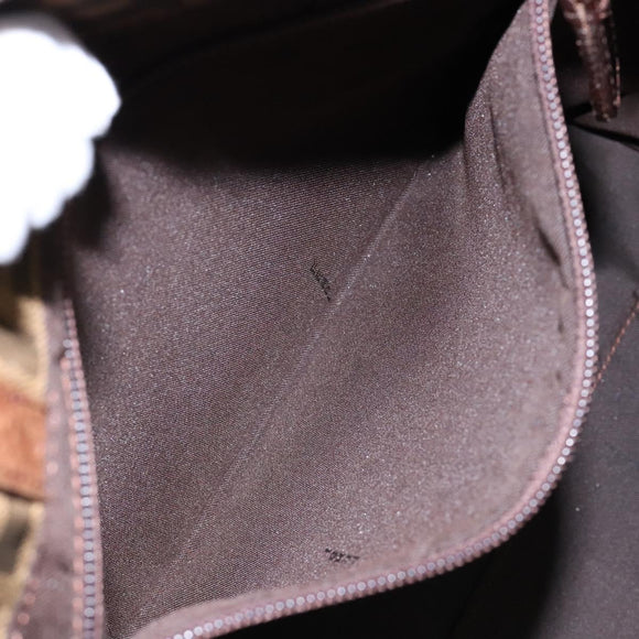 FENDI Zucca Canvas Tote Bag Black Brown Auth 137741