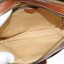 CELINE Macadam Canvas Shoulder Bag PVC Beige Gold Auth 137747-11