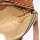 CELINE Macadam Canvas Shoulder Bag PVC Beige Gold Auth 137747-20