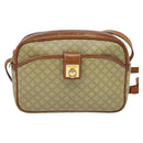 CELINE Macadam Canvas Shoulder Bag PVC Beige Gold Auth 137747-13