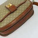 CELINE Macadam Canvas Shoulder Bag PVC Beige Gold Auth 137747-6