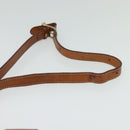 CELINE Macadam Canvas Shoulder Bag PVC Beige Gold Auth 137747-8