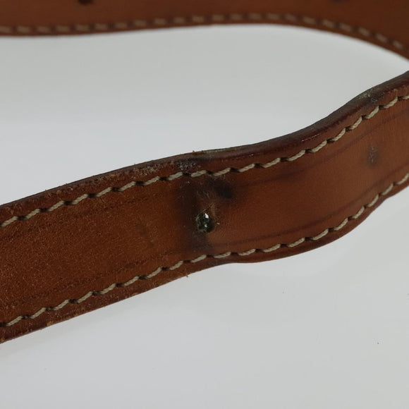 CELINE Macadam Canvas Shoulder Bag PVC Beige Gold Auth 137747