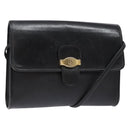 Christian Dior Honeycomb Canvas Shoulder Bag PVC Black Gold Auth 137748-1