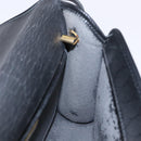 Christian Dior Honeycomb Canvas Shoulder Bag PVC Black Gold Auth 137748-19