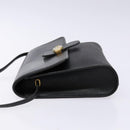 Christian Dior Honeycomb Canvas Shoulder Bag PVC Black Gold Auth 137748-5