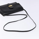 Christian Dior Honeycomb Canvas Shoulder Bag PVC Black Gold Auth 137748-7