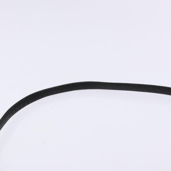 Christian Dior Honeycomb Canvas Shoulder Bag PVC Black Gold Auth 137748