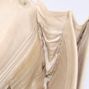 PRADA Chain Shoulder Bag Leather plastic Beige Silver Auth 137752-21