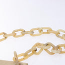 PRADA Chain Shoulder Bag Leather plastic Beige Silver Auth 137752-14